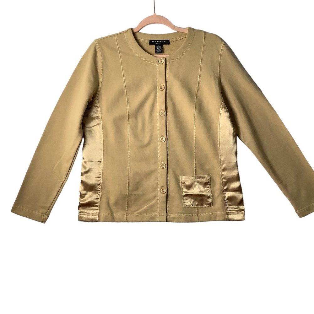 Rafael Sport‎ A Taste of Honey Workout Cardigan Jacket Women Small Fancy Grandma